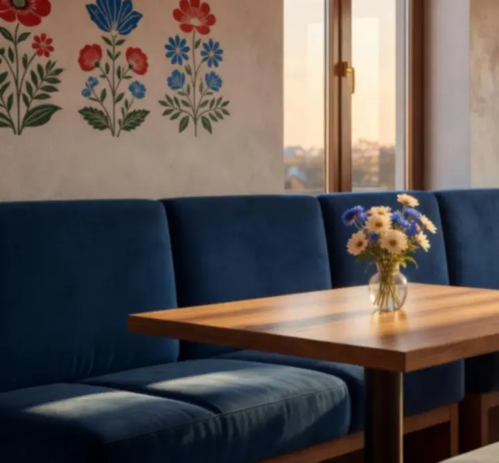 Detail sezení v elegantním interiéru restaurace Prazske Eventy 24