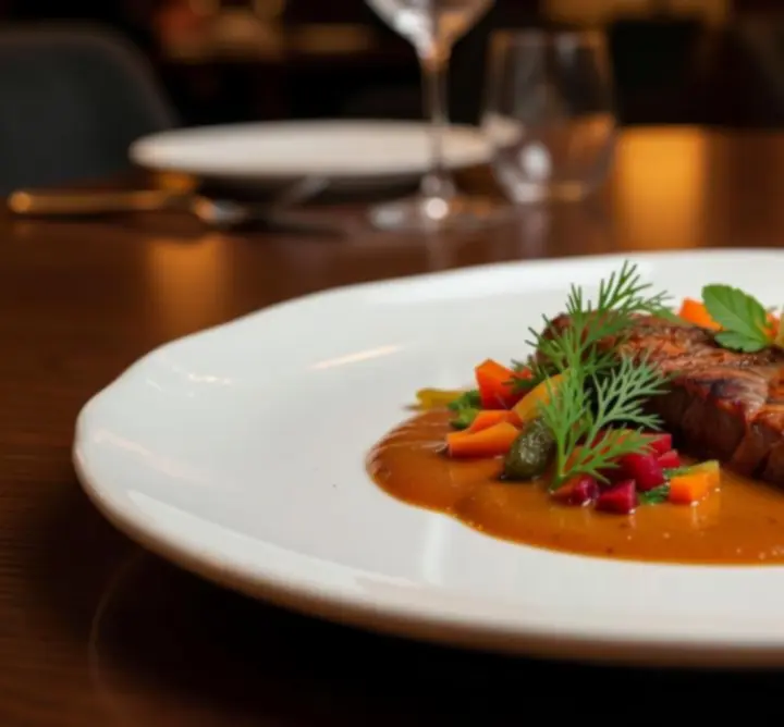 Detail podpisového jídla servírovaného v restauraci Prazske Eventy 24